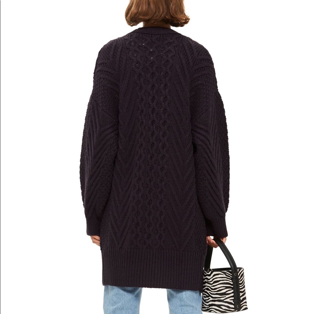 ❌SOLD❌ TOPSHOP Open Front Cardigan Cable Knit - Picture 2 of 3